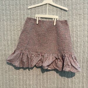 French Connection Pink Tweed A-Line Skirt